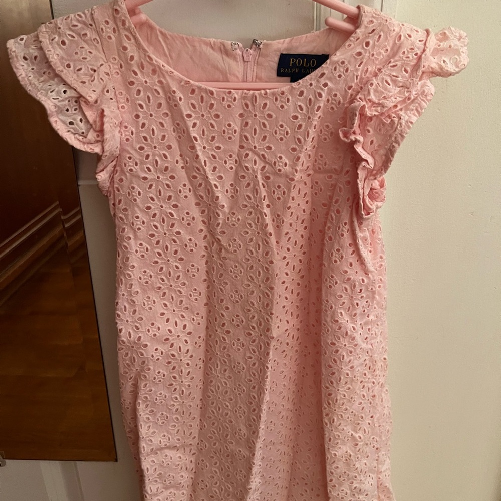 Polo Pink Eyelet Dress